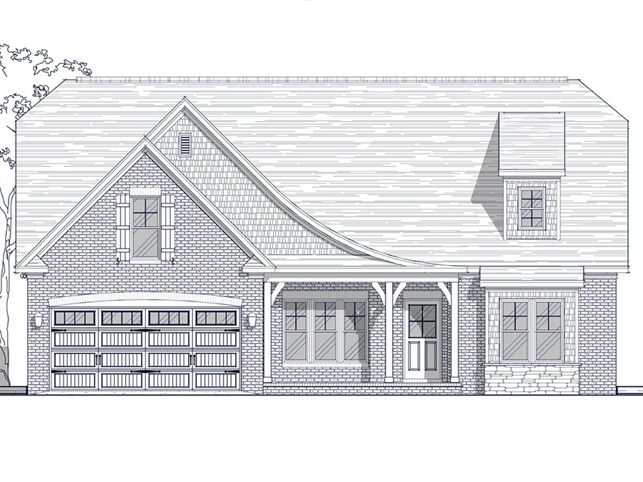 Oxford French Country a 3 bedroom 2 bath home in Petree Ridge. A New